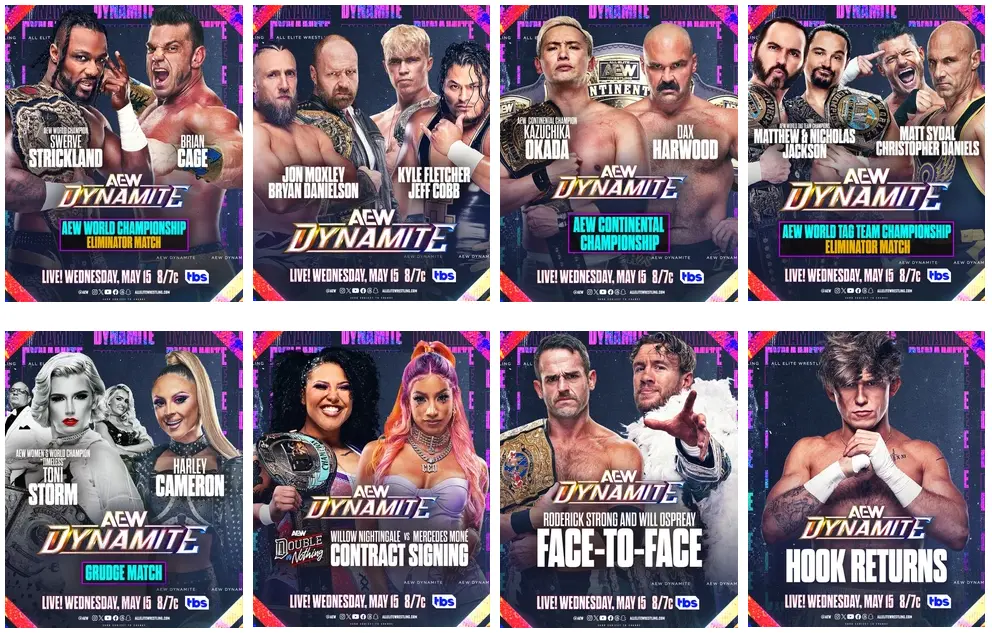 AEW Dynamite Everett Match card 15 May 2024