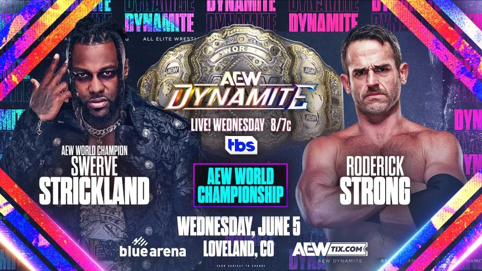 AEW Dynamite Loveland, CO Swerve Strickland vs. Roderick Strong 