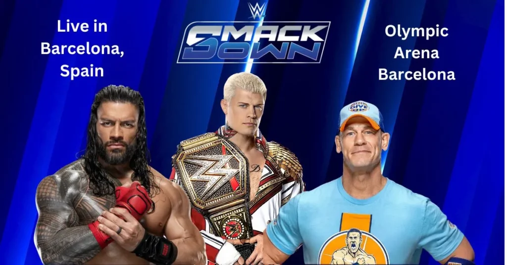 "WWE Superstars in action at SmackDown in Barcelona at Olympic Arena