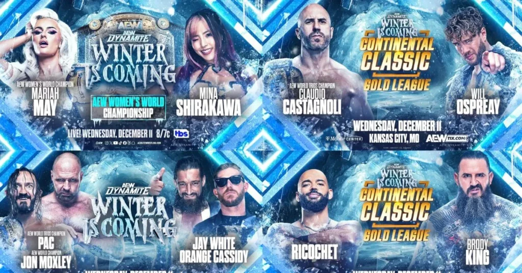 AEW Dynamite Match Card in Kansas City on December 11, 2024 at T-Mobile Arena