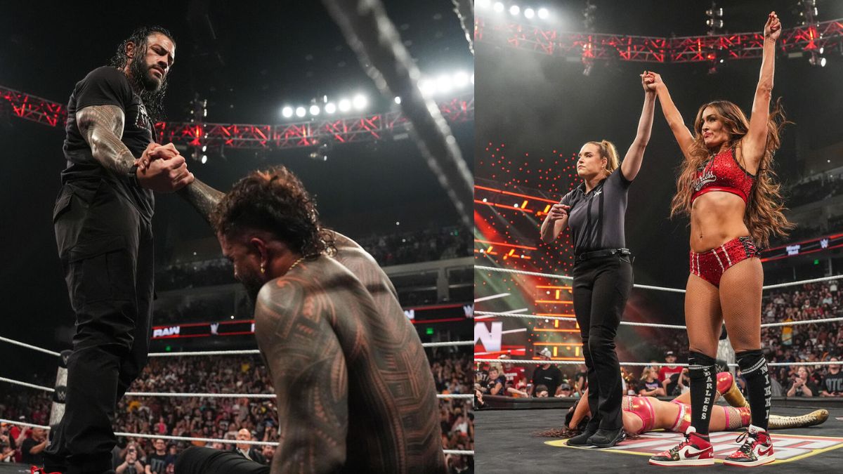 Roman Reigns returns on WWE Raw July 14 2025, CM Punk celebrates Gauntlet Match victory, Nikki Bella makes in-ring comeback