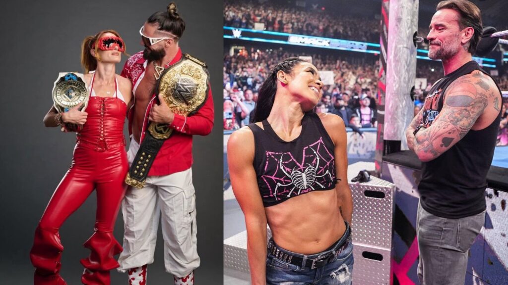 AJ Lee and CM Punk team up against Becky Lynch and Seth Rollins WWE Wrestlepalooza 2025